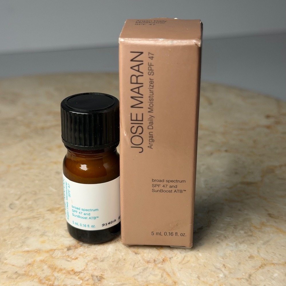 Josie Maran Argan Daily Moisturizer 5mL SPF 47 Mineral Sunscreen Travel Size NIB